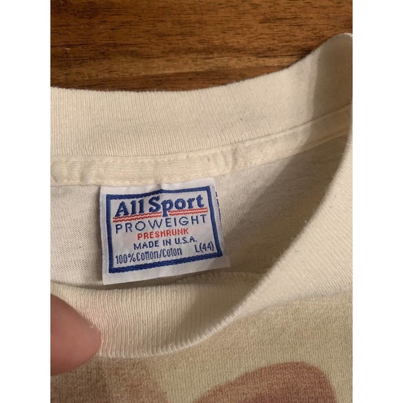 Vintage 90s Tim McGraw All I Want Large Print Tan TShirt Sz Large USA MADE, Wow! - Picture 5 of 10